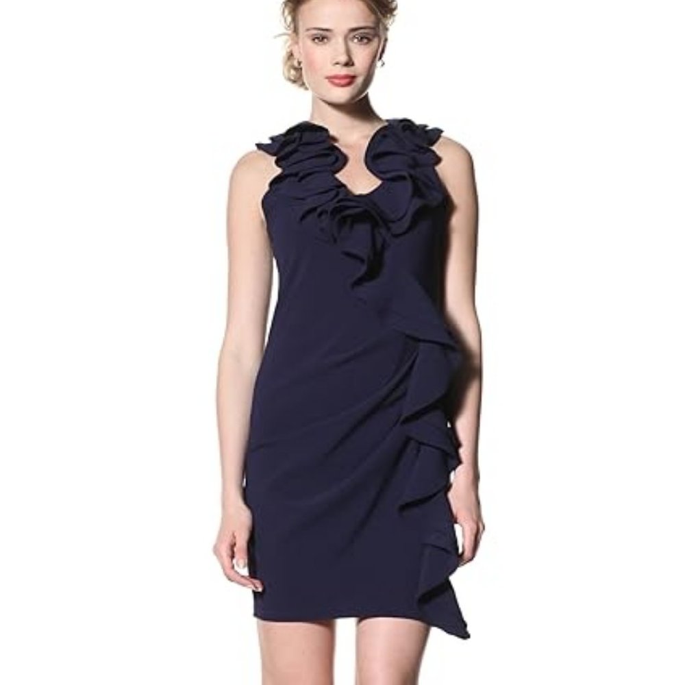 Eva Franco Cecile Ruffle Sheath Dress